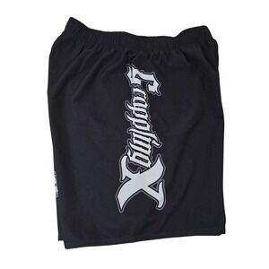 Operation Grapple Fight Shorts Mens Black Robot‎ Logo Jiu Jitsu MMA Training